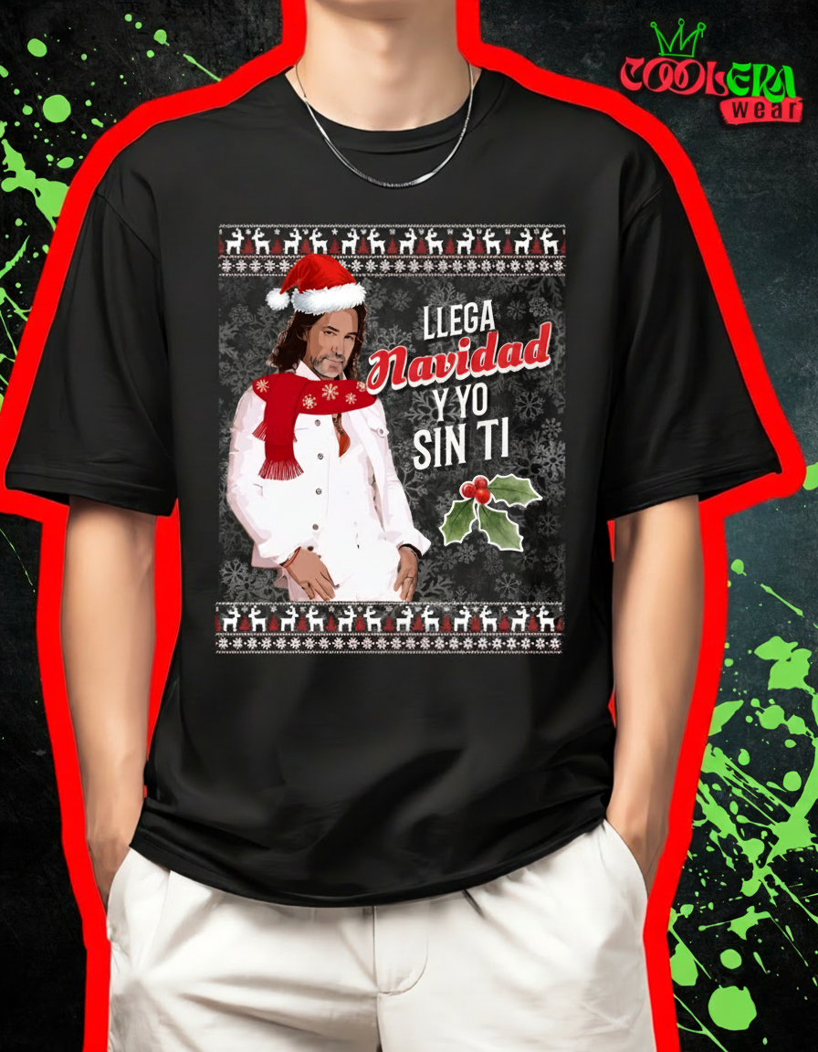 Navidad Sin Ti Playera Manga Corta Hombre