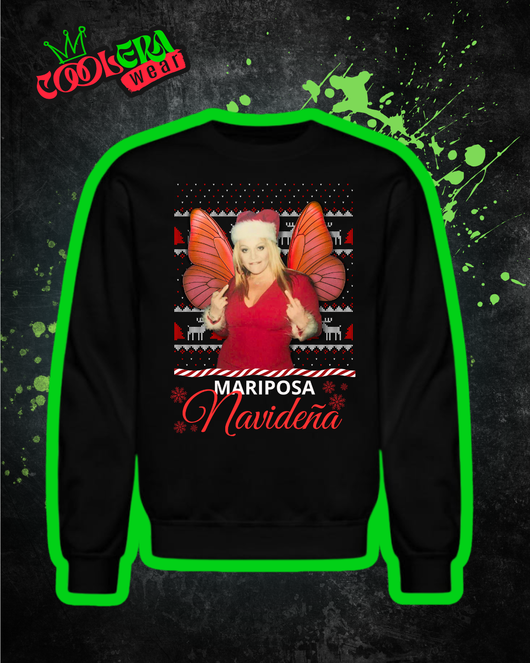 Mariposa Navideña Sudadera Básica Unisex
