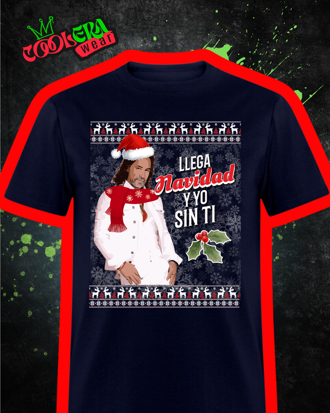 Navidad Sin Ti Playera Manga Corta Hombre