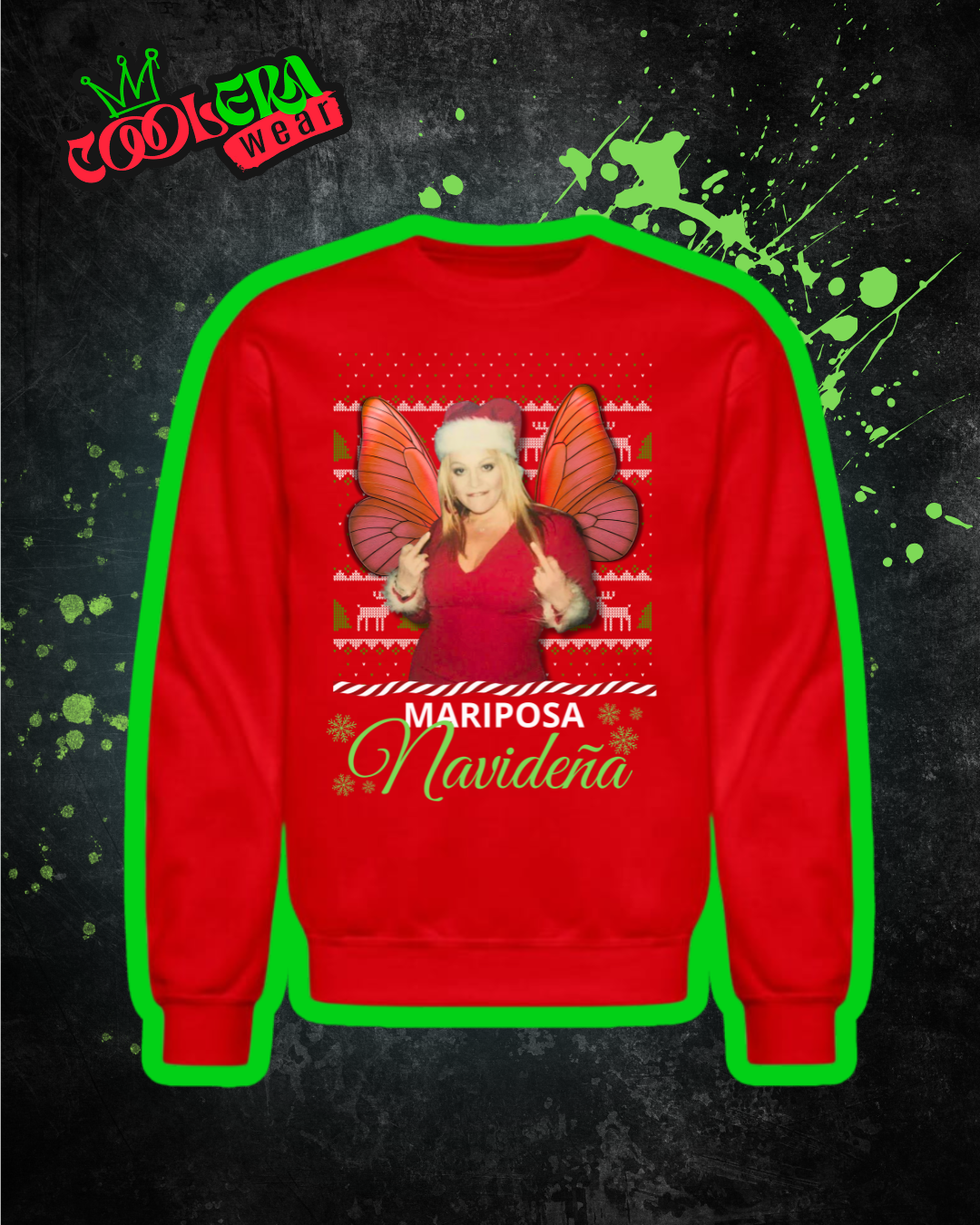 Mariposa Navideña Sudadera Básica Unisex