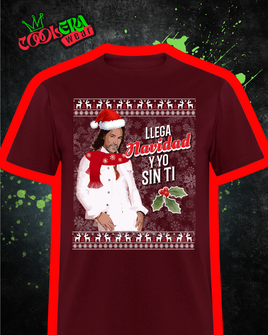 Navidad Sin Ti Playera Manga Corta Hombre
