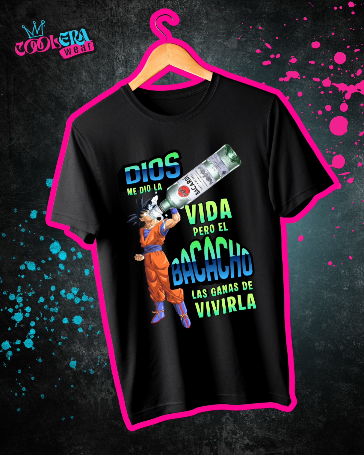 Bacacho Goku Playera Manga Corta Hombre