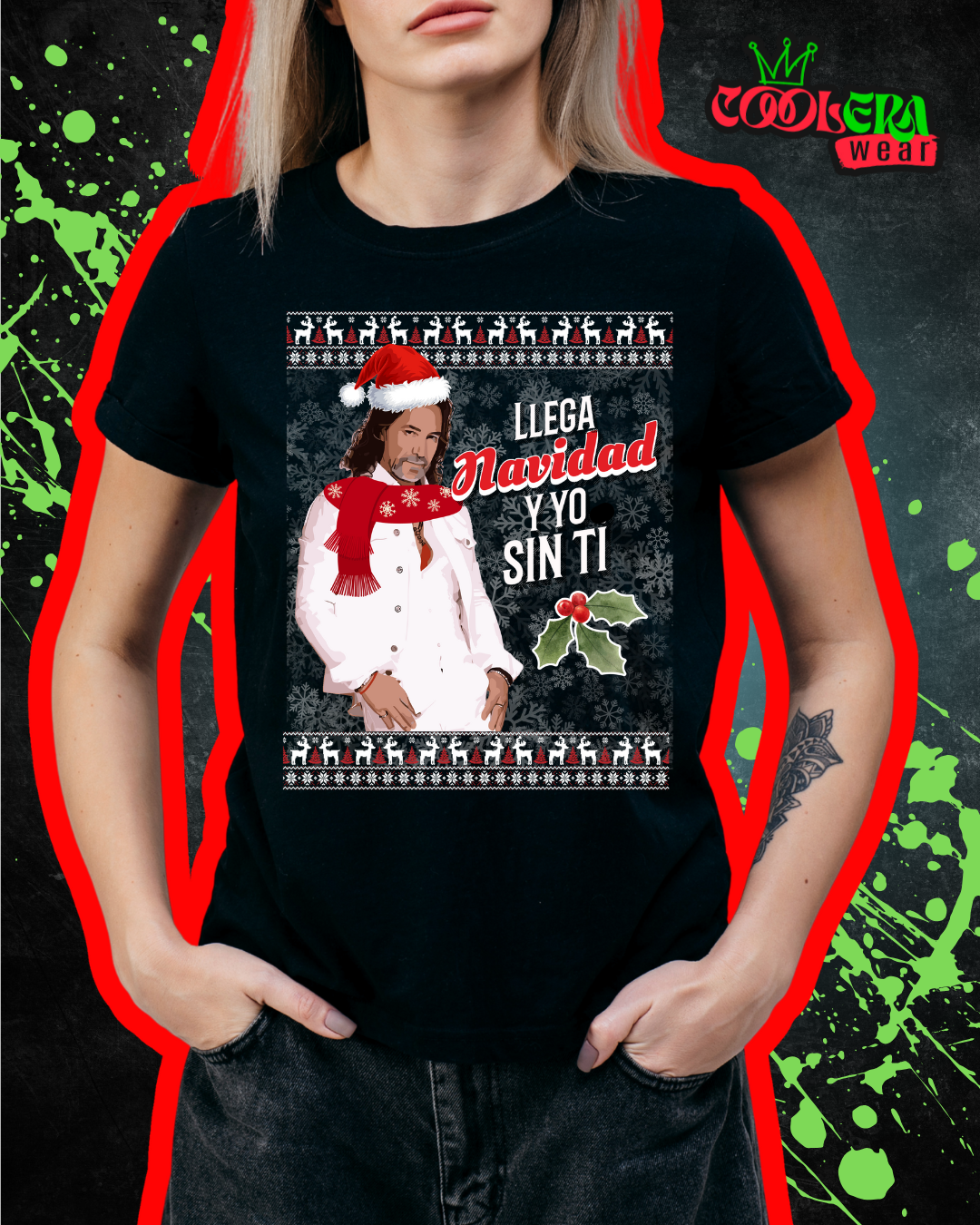 Navidad Sin Ti Playera Manga Corta Mujer