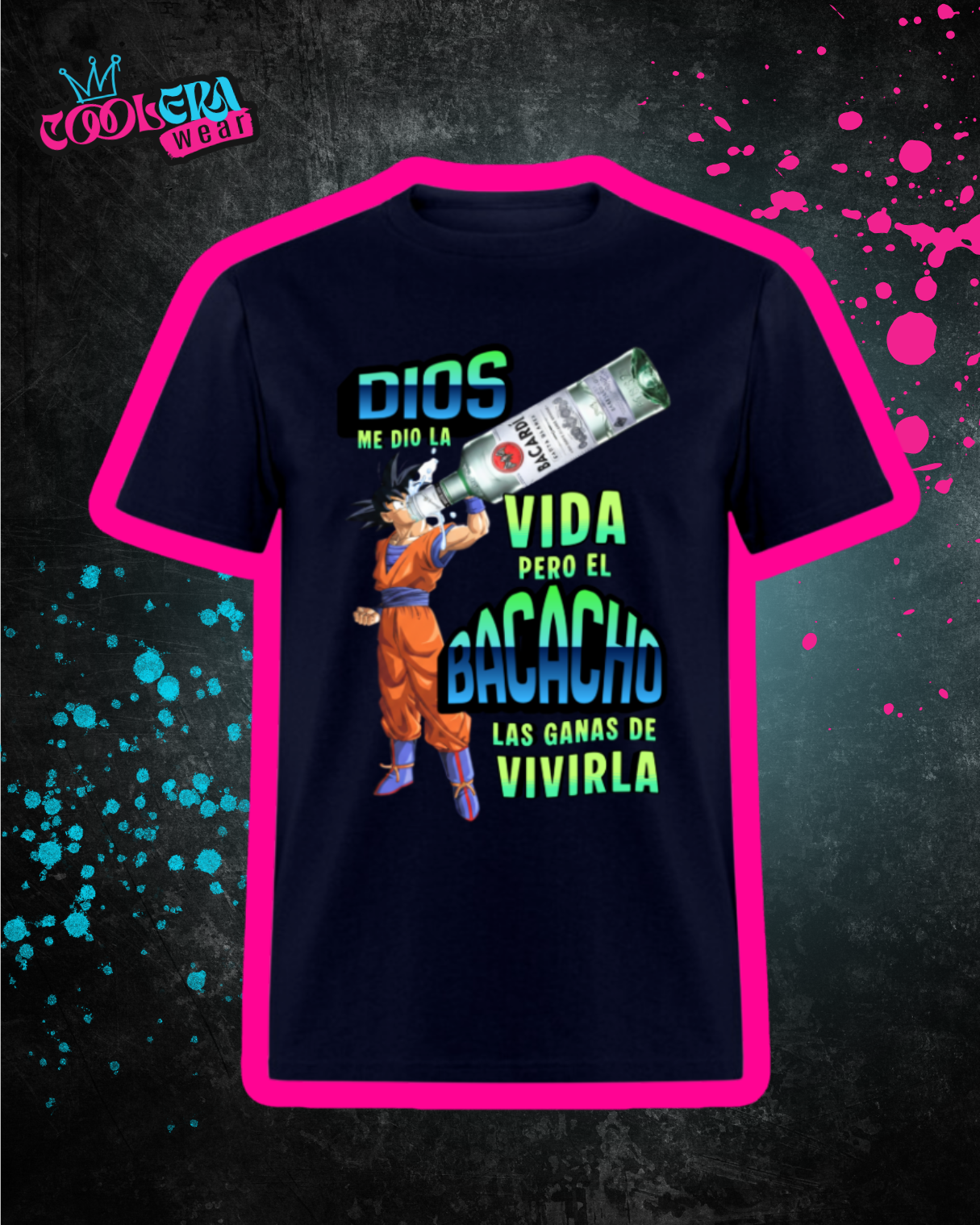 Bacacho Goku Playera Manga Corta Hombre
