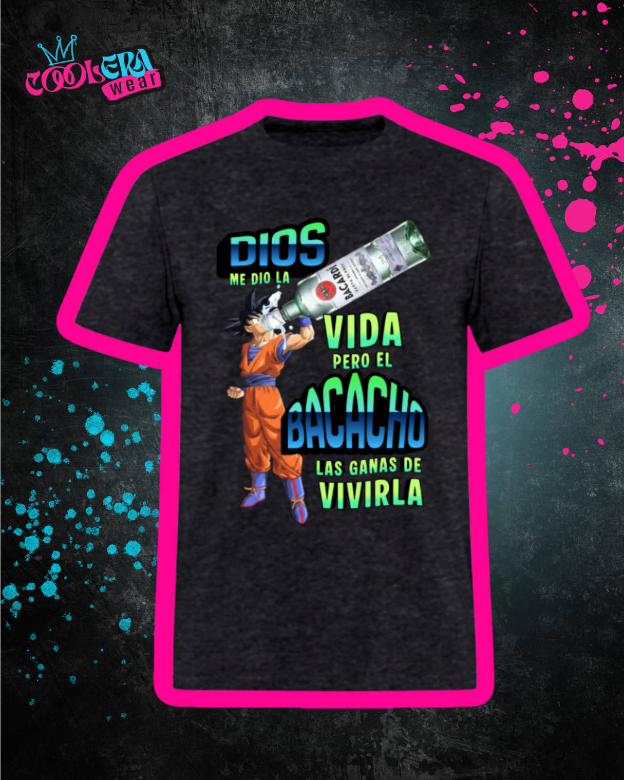 Bacacho Goku Playera Manga Corta Hombre