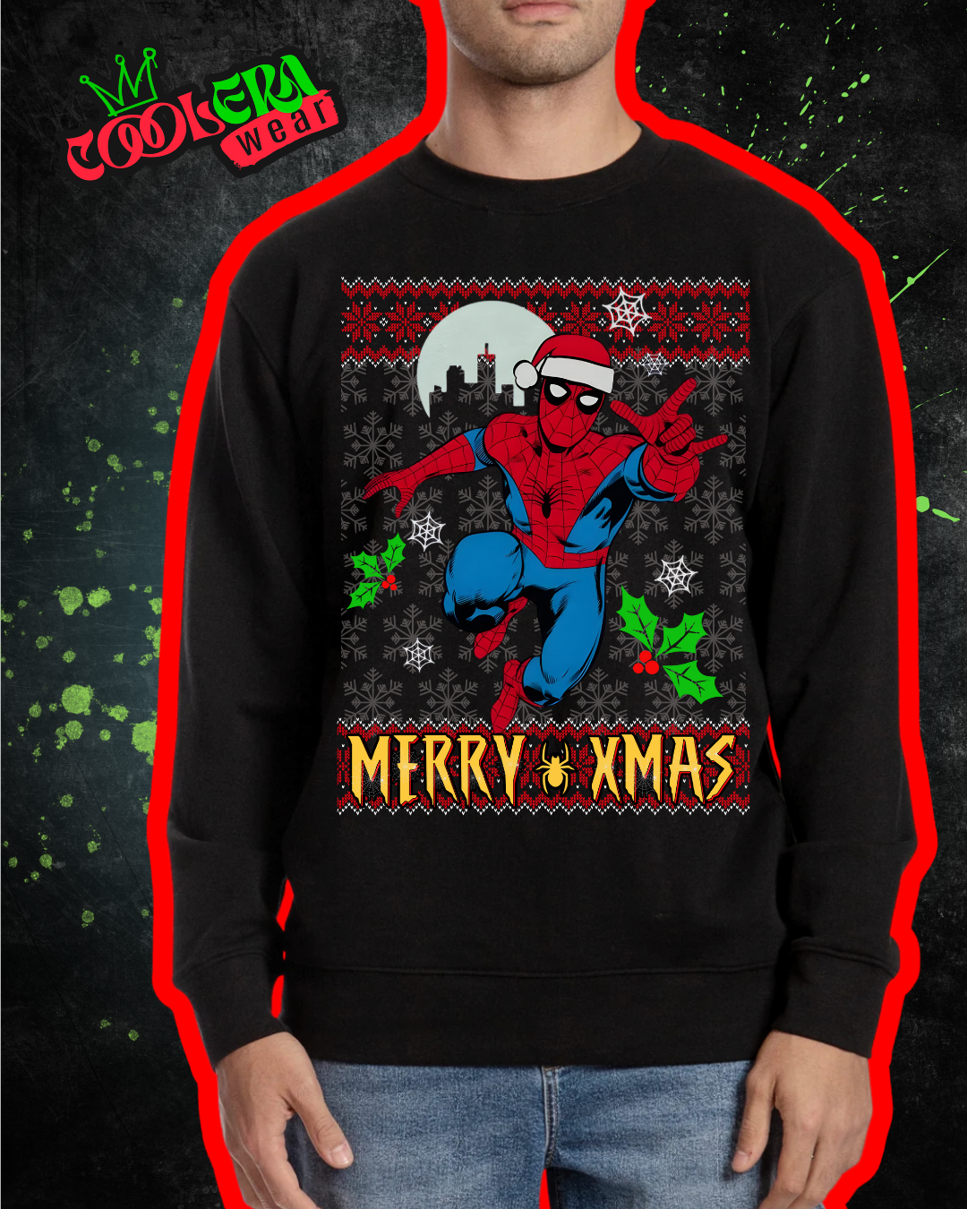 Spiderman Navideño Suéter Básico
